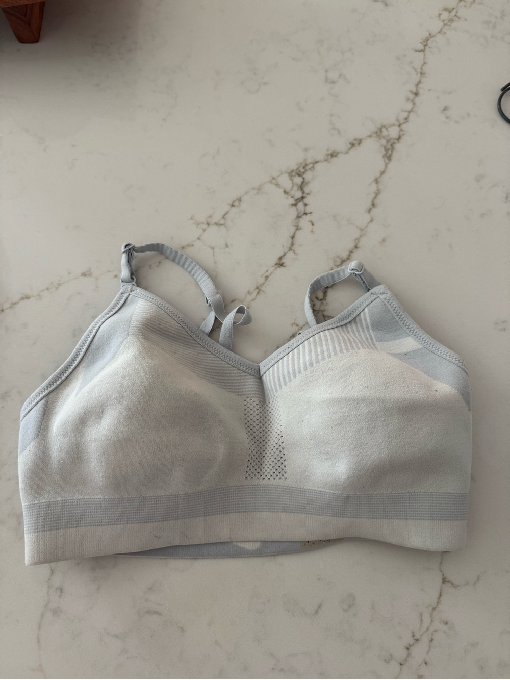 Nike Light Gray Seamless Sports Bra